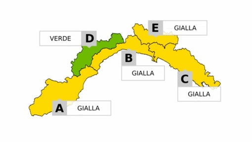 Maltempo in Liguria, domani allerta gialla su tutta la regione Maltempo in Liguria, domani allerta gialla su tutta la regione