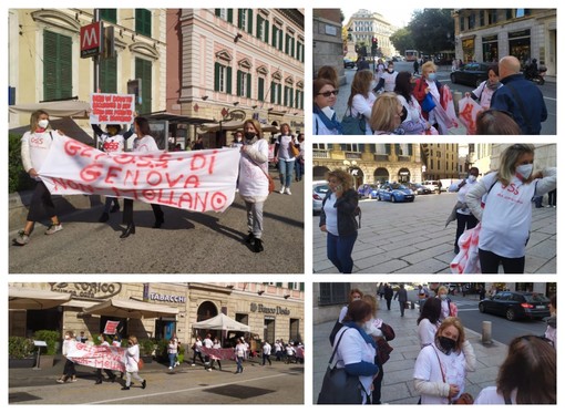Concorso Asl bloccato, le operatrici sanitarie in piazza a Genova (Foto e video) Concorso Asl bloccato, le operatrici sanitarie in piazza a Genova (Foto e video)