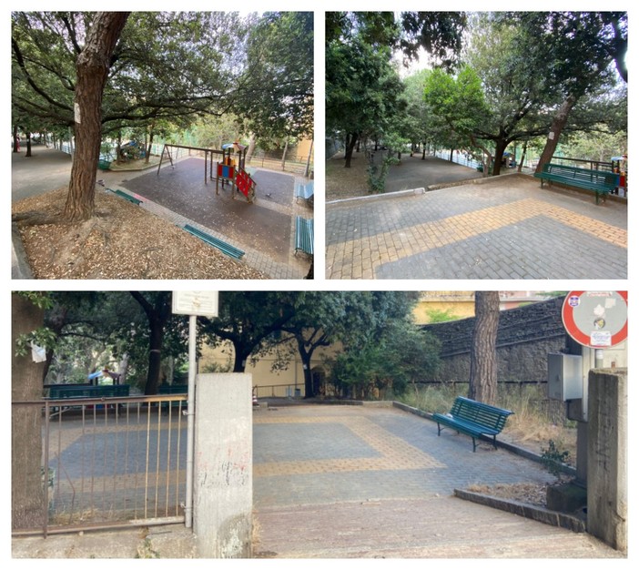 Troppi schiamazzi nei giardini Buonvicini nel quartiere di San Teodoro: i residenti della zona pensano di chiuderli con dei cancelli Troppi schiamazzi nei giardini Buonvicini nel quartiere di San Teodoro: i residenti della zona pensano di chiuderli con dei cancelli