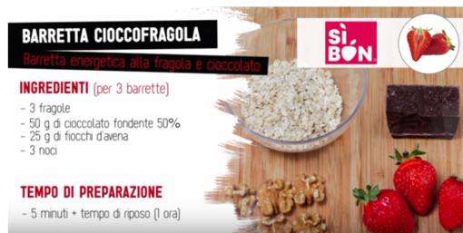 Barretta fragole e cioccolato