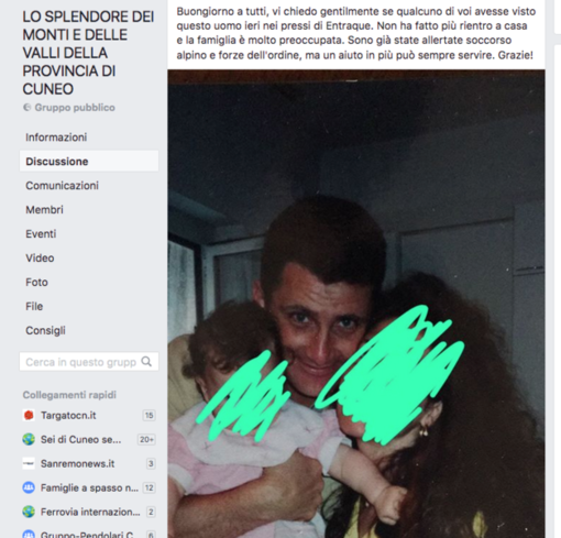 Carabiniere savonese disperso ad Entracque. Ricerche in corso per Andrea Barbagli