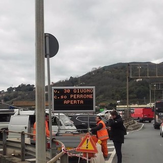 Ponte Morandi: attivi 2 nuovi pannelli a messaggio variabile