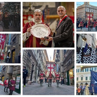 Confeugo, la fiamma è dritta; il sindaco di Genova Marco Bucci: "Un buon auspicio" (FOTO)