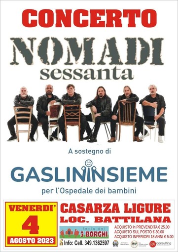 Casarza Ligure, weekend di festa con il concerto dei Nomadi