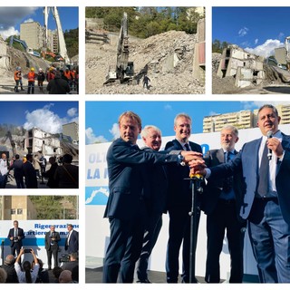 Genova, dopo 40 anni abbattute le Dighe di Begato, Toti e Bucci: "Momento storico di recupero del quartiere" (FOTO e VIDEO)