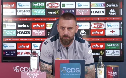 Genoa, un De Rossi carico per la Coppa Italia: “Ogni partita l'andremo ad affrontare per provare a vincerla. Mercato? Non è la PlayStation...” Genoa, un De Rossi carico per la Coppa Italia: “Ogni partita l'andremo ad affrontare per provare a vincerla. Mercato? Non è la PlayStation...”