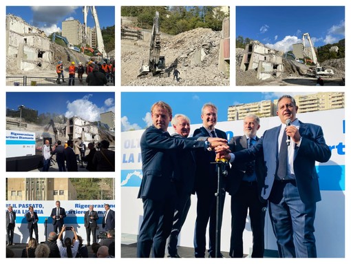 Genova, dopo 40 anni abbattute le Dighe di Begato, Toti e Bucci: "Momento storico di recupero del quartiere" (FOTO e VIDEO) Genova, dopo 40 anni abbattute le Dighe di Begato, Toti e Bucci: "Momento storico di recupero del quartiere" (FOTO e VIDEO)