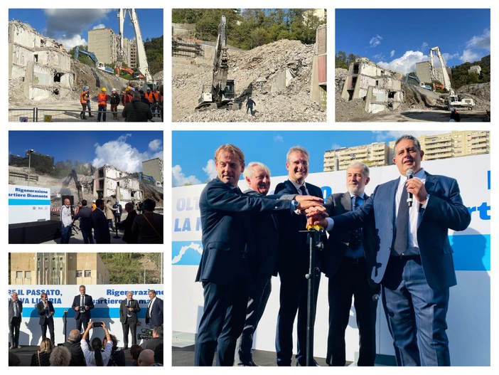 Genova, dopo 40 anni abbattute le Dighe di Begato, Toti e Bucci: "Momento storico di recupero del quartiere" (FOTO e VIDEO) Genova, dopo 40 anni abbattute le Dighe di Begato, Toti e Bucci: "Momento storico di recupero del quartiere" (FOTO e VIDEO)