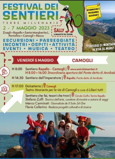 Festival dei sentieri di Camogli venerdì 5 maggio lo spettacolo itinerante "Dolceterra" Festival dei sentieri di Camogli venerdì 5 maggio lo spettacolo itinerante "Dolceterra"