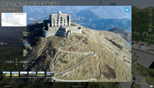 Forti di Genova e borghi dell'alta Val Trebbia visti dall'alto, i nuovi tour virtuali di 'Drone Genova' Forti di Genova e borghi dell'alta Val Trebbia visti dall'alto, i nuovi tour virtuali di 'Drone Genova'
