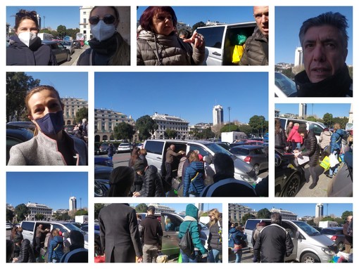 Ucraina, dal passaparola sui social, da Genova il primo viaggio per portare gli aiuti: &quot;Alimenti, medicine, ma anche equipaggiamento militare&quot; (Foto e Video)