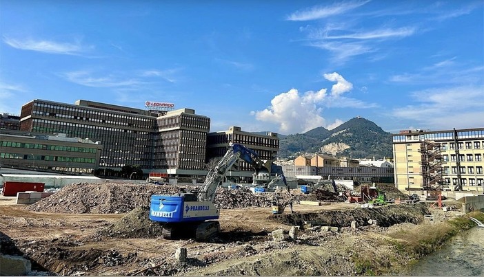 Il cantiere per la nuova Esselunga di Sestri Ponente