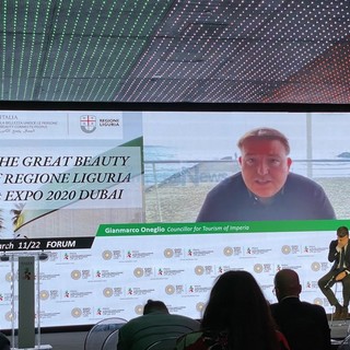 Gianmarco Oneglio presenta Imperia a Expo Dubai: "Enogastronomia di livello, il clima migliore d’Italia e una grande tradizione marinara" (Video)