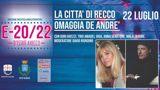 Recco, Dori Ghezzi ricorda Faber, l'omaggio della città a Fabrizio De André Recco, Dori Ghezzi ricorda Faber, l'omaggio della città a Fabrizio De André