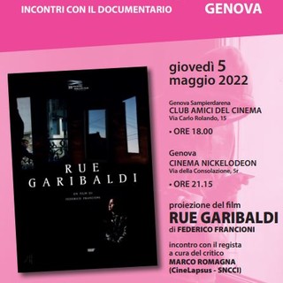 Al Nickelodeon il regista Federico Francioni presenta il film 'Rue Garibaldi'