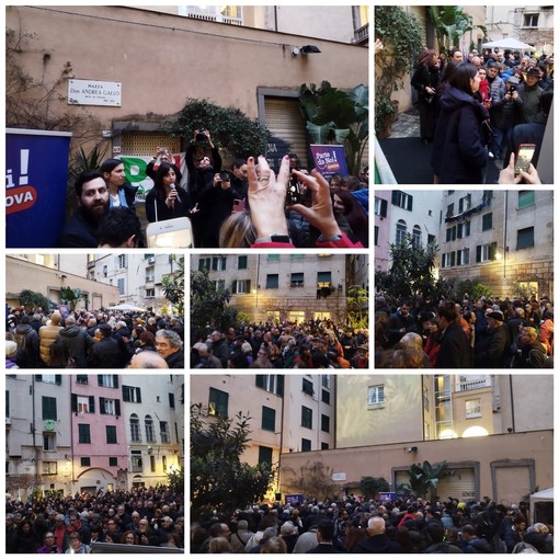 Primarie Pd, Schlein in piazza Don Gallo: “Per una guida femminile e femminista” (Foto e video)