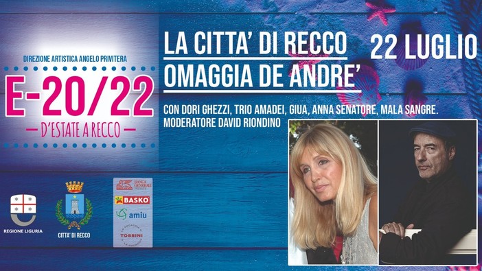 Recco, Dori Ghezzi ricorda Faber, l'omaggio della città a Fabrizio De André Recco, Dori Ghezzi ricorda Faber, l'omaggio della città a Fabrizio De André