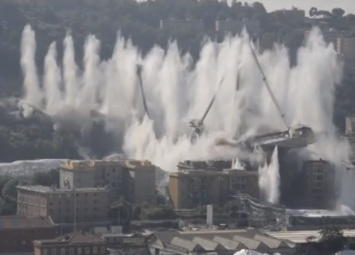 Demolizione ponte, Arpal: "Valori di PM10 tornati nella norma"