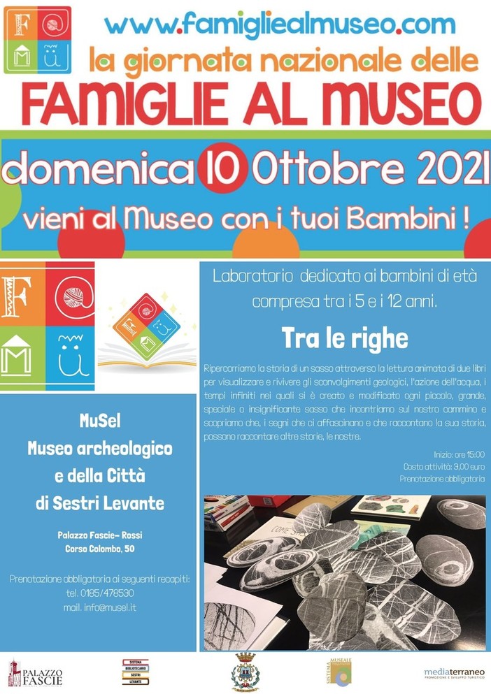 Torna la Giornata Nazionale delle Famiglie al Museo a Sestri Levante Torna la Giornata Nazionale delle Famiglie al Museo a Sestri Levante