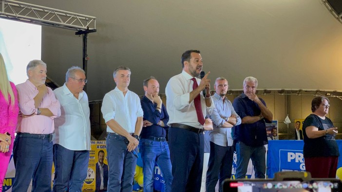 Salvini alla festa della Lega: "Abbiamo bisogno del nucleare, unica energia pulita e sicura" (foto e video)