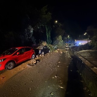 La frana avvenuta durante la notte