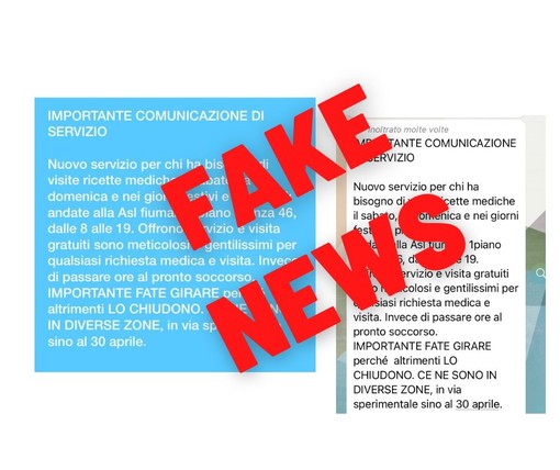 "Nuovo servizio per visite e ricette mediche nei festivi", ma il messaggio virale è una fake news