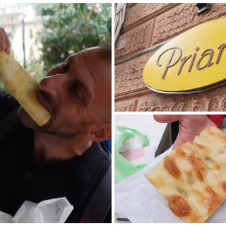 Dopo la delusione in centro storico, 'Franchino Er Criminale' promuove le focacce a Voltri e a Recco (VIDEO) Dopo la delusione in centro storico, 'Franchino Er Criminale' promuove le focacce a Voltri e a Recco (VIDEO)