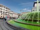 Fridays For Future, la fontana di piazza De Ferrari si colora di verde