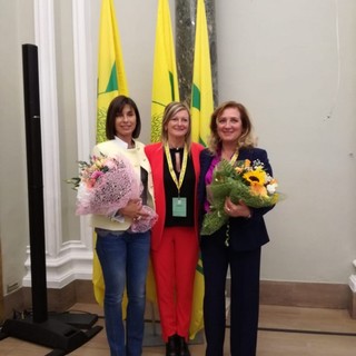 Foto 1: da sinistra Monica Merotto, neo eletta Responsabile nazionale di Donne Impresa Coldiretti; Cristina Adelmi; Lorella Ansaloni, Responsabile nazionale uscente
