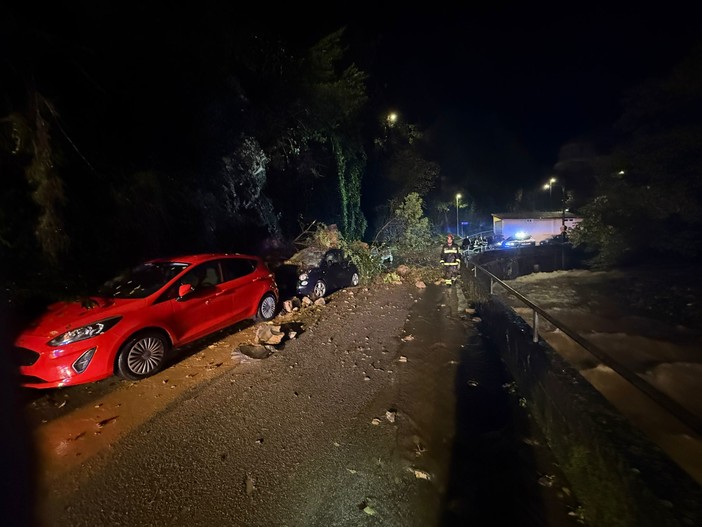 La frana avvenuta durante la notte