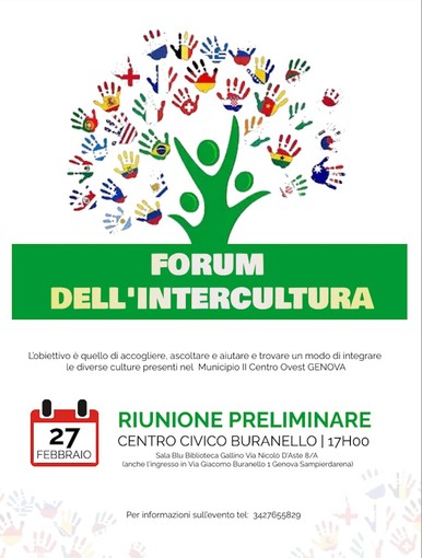 Forum dell’Intercultura, la prima riunione lunedì al Centro Civico Buranello