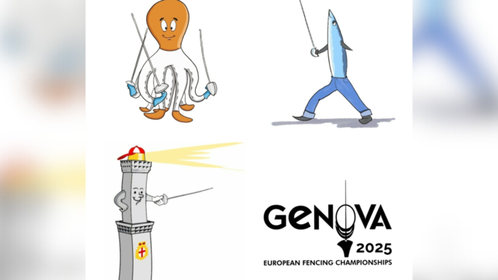 Acciuga, polpo e Lanterna: i simboli di Genova in lizza per diventare mascotte degli Europei di Scherma