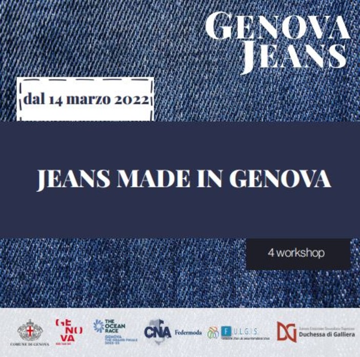 "Jeans Made in Genova", oggi il primo workshop di CNA Ecipa all'Istituto Duchessa di Galliera