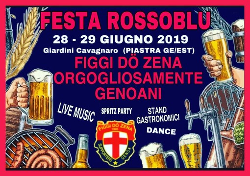 Venerdì e sabato ai giardini Cavagnaro la "Festa rossoblu dei Figgi do Zena" Venerdì e sabato ai giardini Cavagnaro la "Festa rossoblu dei Figgi do Zena"