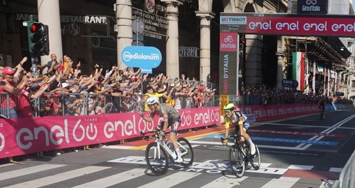 L'arrivo in piazza De Ferrari dello scorso anno