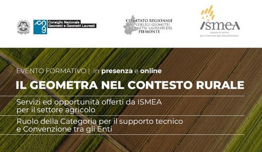 Il Geometra nel contesto rurale: servizi e opportunità per il settore agricolo Il Geometra nel contesto rurale: servizi e opportunità per il settore agricolo