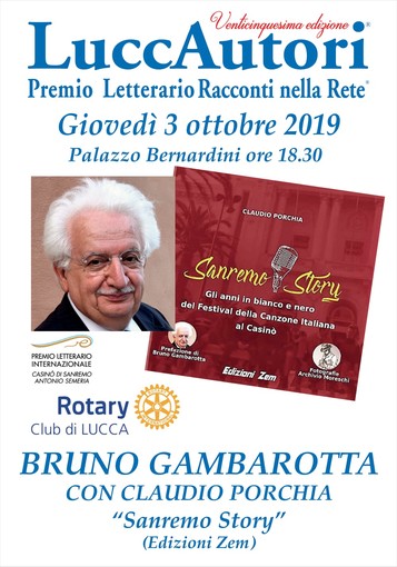 "Sanremo Story": Gambarotta e Porchia al LuccAutori "Sanremo Story": Gambarotta e Porchia al LuccAutori