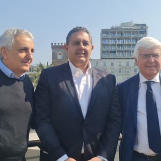 Giovanni Toti, Paolo ROmani e Gaetano Quagliarello