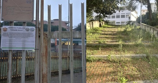 Degrado ai giardini Cesare Ricci, la nipote: &quot;Profondo rammarico per l'incuria dell'area dedicata alla memoria di mio zio&quot;