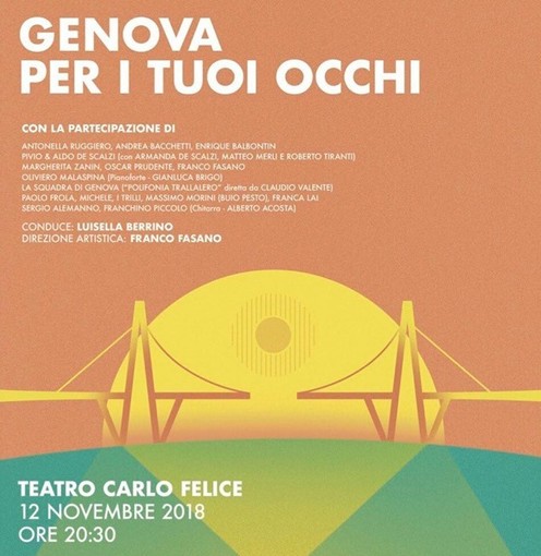 “Genova per i Tuoi Occhi” in scena al Carlo Felice per sostenere la ricerca clinica