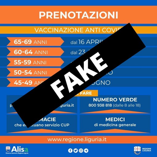 Covid, diffusa sui social grafica 'fake' campagna vaccinale, la Regione precisa: "Piano non ancora definito" Covid, diffusa sui social grafica 'fake' campagna vaccinale, la Regione precisa: "Piano non ancora definito"