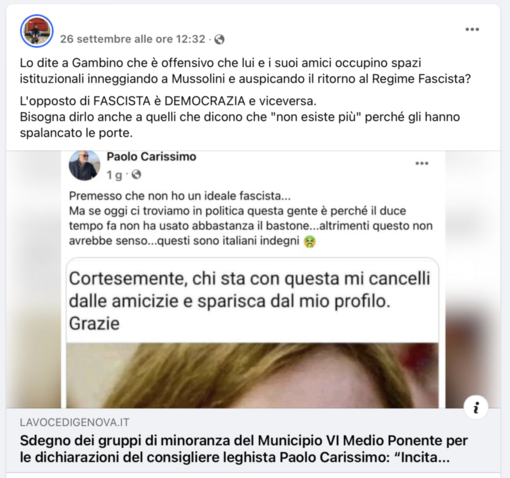 L'assessore Sergio Gambino denuncia la diffamazione sui social: "Difendo me stesso e i valori democratici"