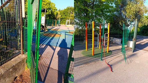 Biscione, l’area giochi dell’Albero del Ciao devastata ancora: nel mirino il playground inclusivo inaugurato pochi mesi fa