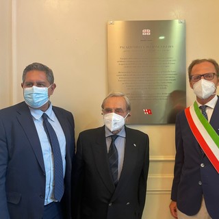 Regione, Toti scopre la targa della Società Italiana di Navigazione (FOTO)