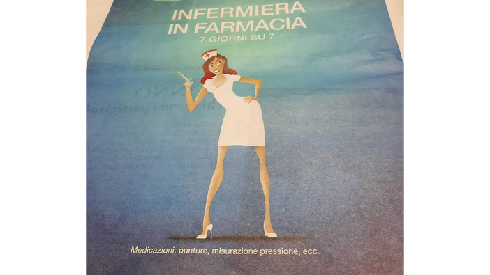Infermiera "sexy" cartoon come spot: Opi Savona denuncia una farmacia