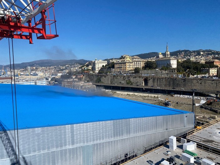 Waterfront di Levante, principio di incendio al pagiglione Jean Nouvel