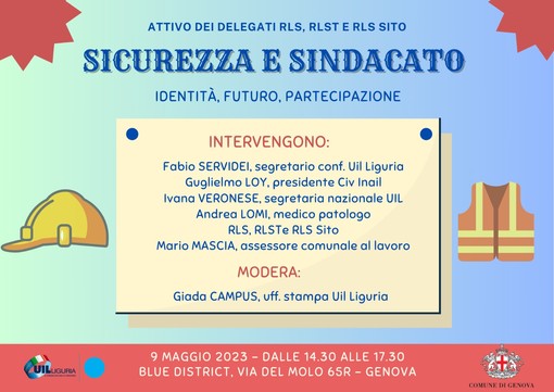 “Sicurezza e sindacato: identità, futuro, partecipazione” l'evento con la segretaria nazionale Uil Ivana Veronese e il presidente nazionale Civ Inail Guglielmo Loy