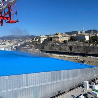 Waterfront di Levante, principio di incendio al pagiglione Jean Nouvel