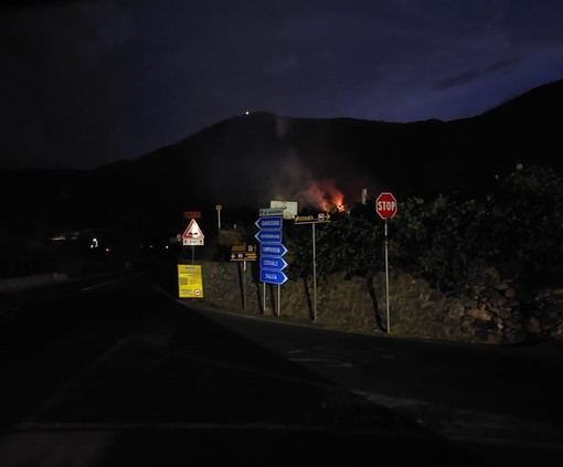 Cisano sul Neva, fulmine scatena incendio boschivo: vigili del fuoco mobilitati (FOTO)