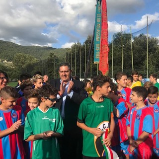 Inaugurazione dei nuovi impianti calcistici genovesi, Toti: "Sosteniamo lo sport"